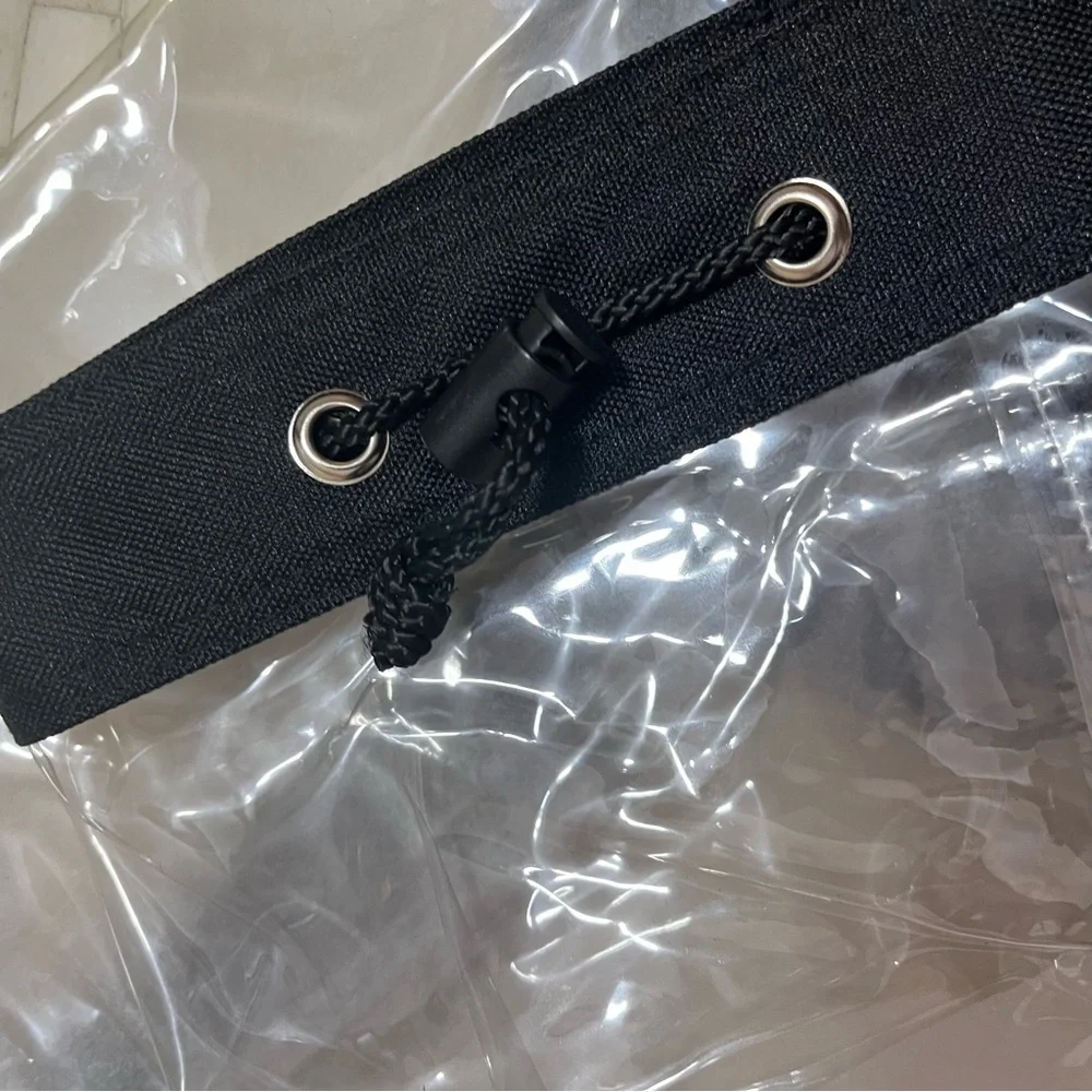 Set of 2 Clear Black Travel Tube Bucket Bags with Adjustable Strap - Picture 4 of 7